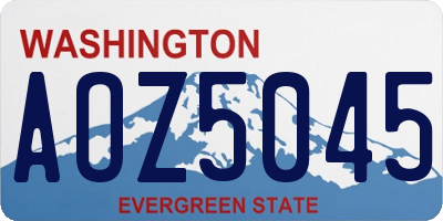 WA license plate AOZ5045