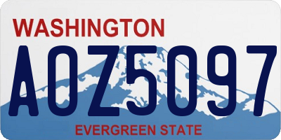 WA license plate AOZ5097
