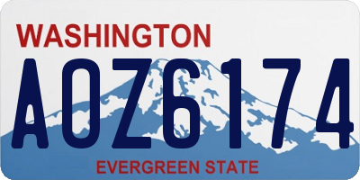 WA license plate AOZ6174