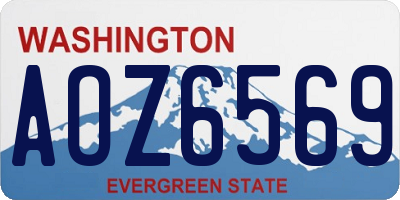 WA license plate AOZ6569