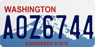 WA license plate AOZ6744