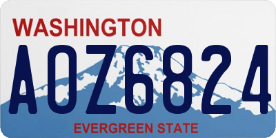 WA license plate AOZ6824