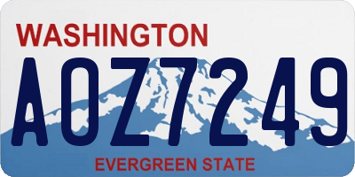 WA license plate AOZ7249