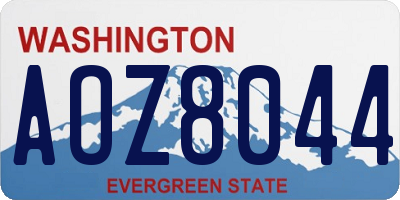 WA license plate AOZ8044