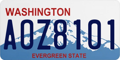 WA license plate AOZ8101