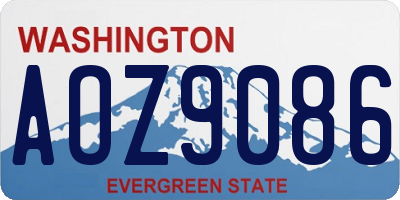 WA license plate AOZ9086