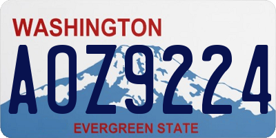 WA license plate AOZ9224