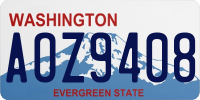 WA license plate AOZ9408