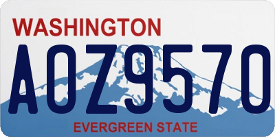 WA license plate AOZ9570
