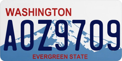 WA license plate AOZ9709