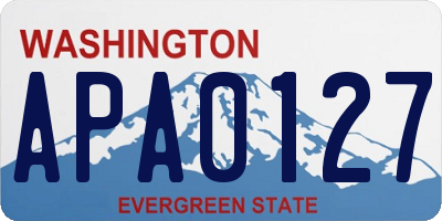 WA license plate APA0127