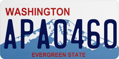 WA license plate APA0460