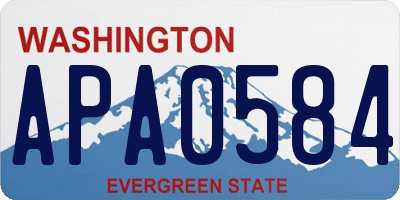 WA license plate APA0584