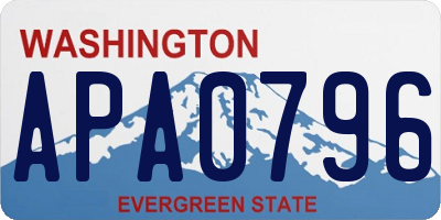 WA license plate APA0796