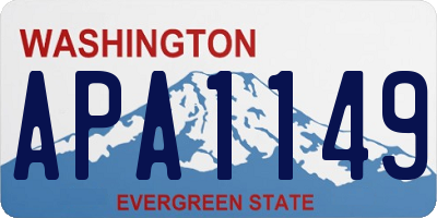 WA license plate APA1149