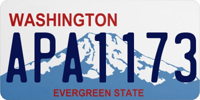 WA license plate APA1173
