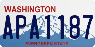 WA license plate APA1187