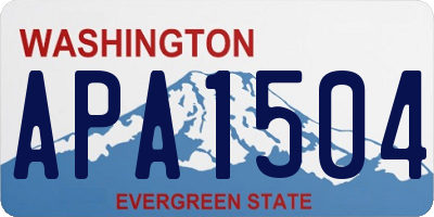 WA license plate APA1504