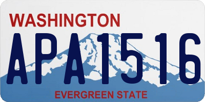 WA license plate APA1516