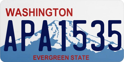 WA license plate APA1535