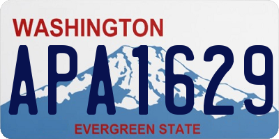 WA license plate APA1629