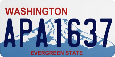 WA license plate APA1637