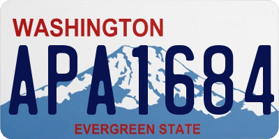 WA license plate APA1684