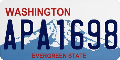 WA license plate APA1698