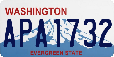 WA license plate APA1732