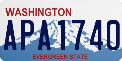WA license plate APA1740