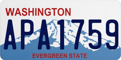 WA license plate APA1759