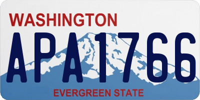 WA license plate APA1766