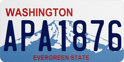 WA license plate APA1876