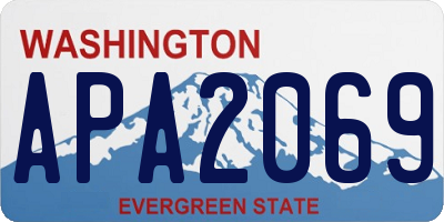 WA license plate APA2069