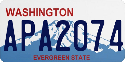 WA license plate APA2074
