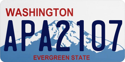 WA license plate APA2107
