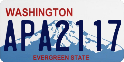 WA license plate APA2117