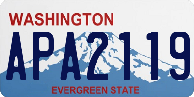 WA license plate APA2119