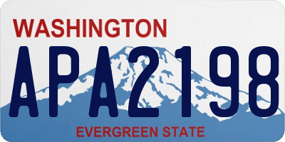 WA license plate APA2198