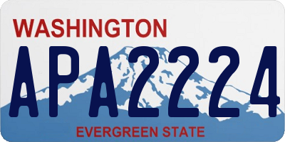 WA license plate APA2224