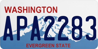 WA license plate APA2283