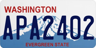 WA license plate APA2402