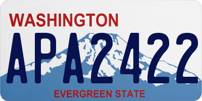 WA license plate APA2422