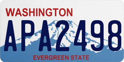 WA license plate APA2498