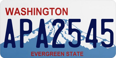 WA license plate APA2545