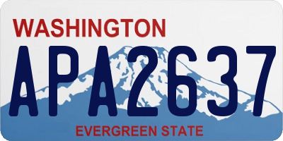 WA license plate APA2637