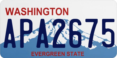 WA license plate APA2675