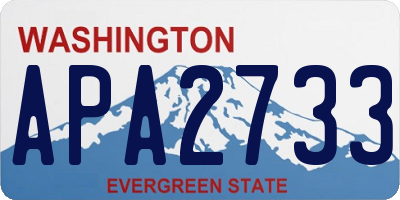 WA license plate APA2733