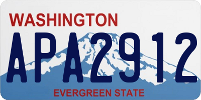 WA license plate APA2912