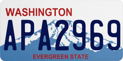 WA license plate APA2969